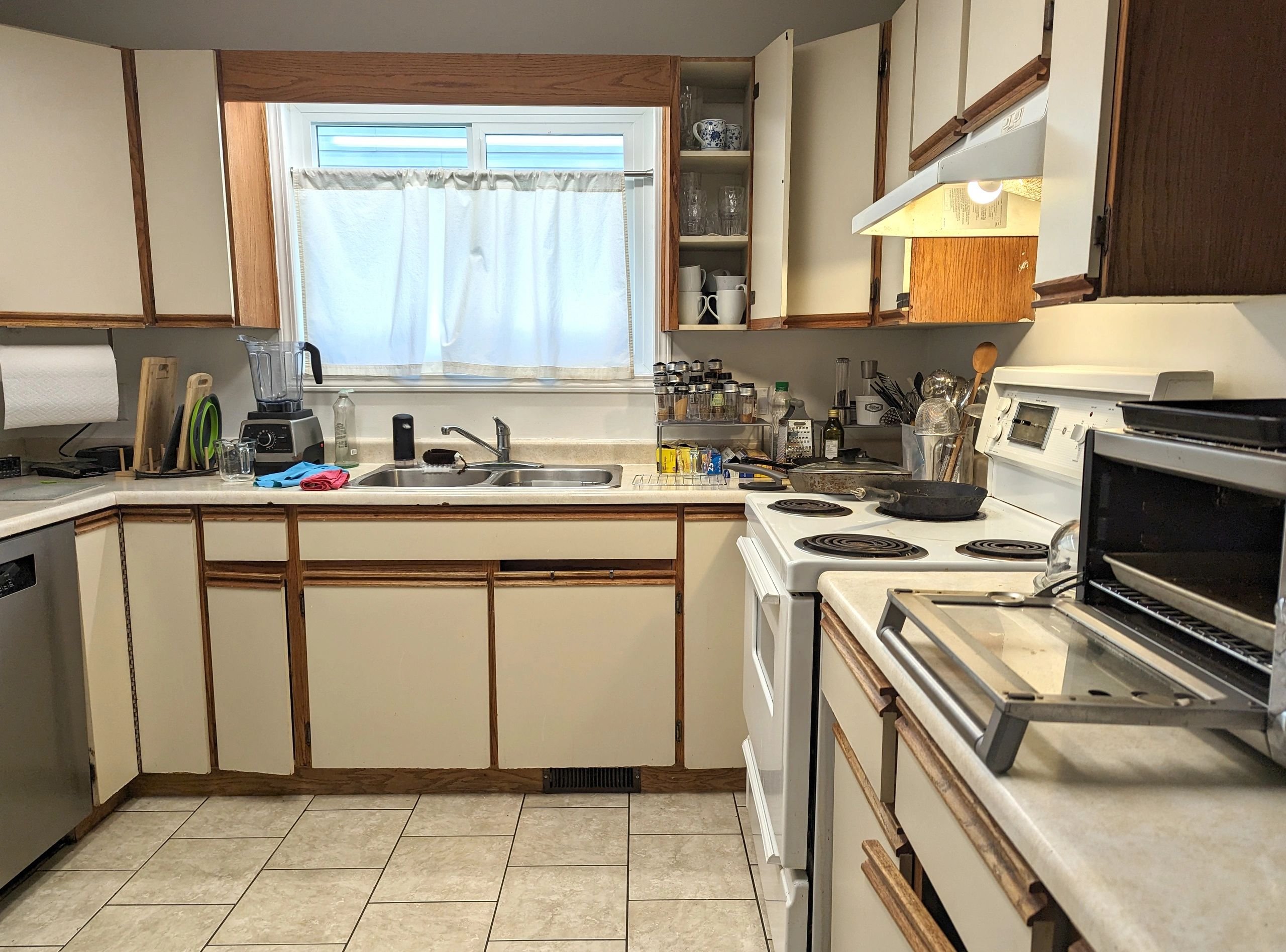 Modern kitchen transformation — before