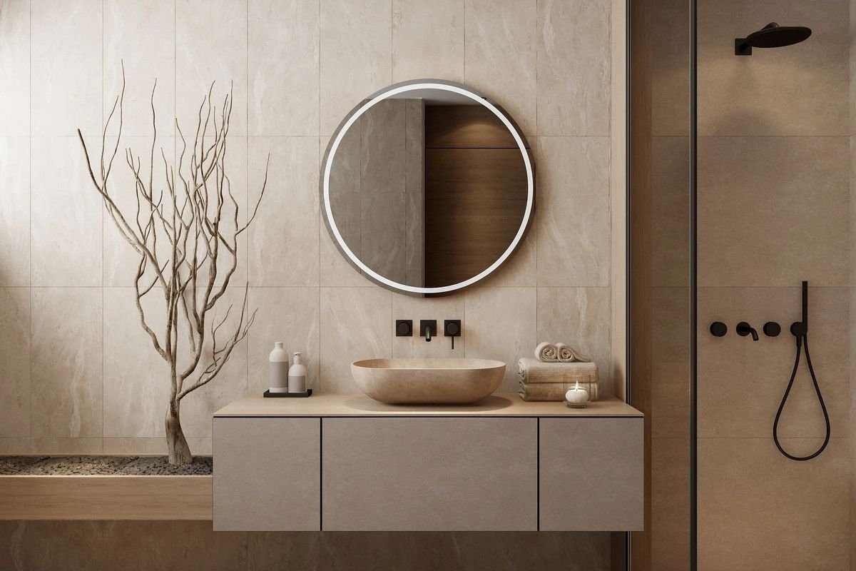 Luxury master bathroom — after